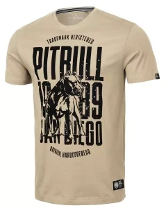 T-shirt PIT BULL WEST COAST San Diego Dog piaskowy