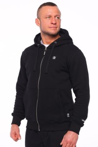 Bluza Octagon Small Logo ZIP z kapturem black 